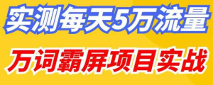 百度万词霸屏实操项目引流课,30天霸屏10万关键词网赚项目-副业赚钱-互联网创业搜易资源网